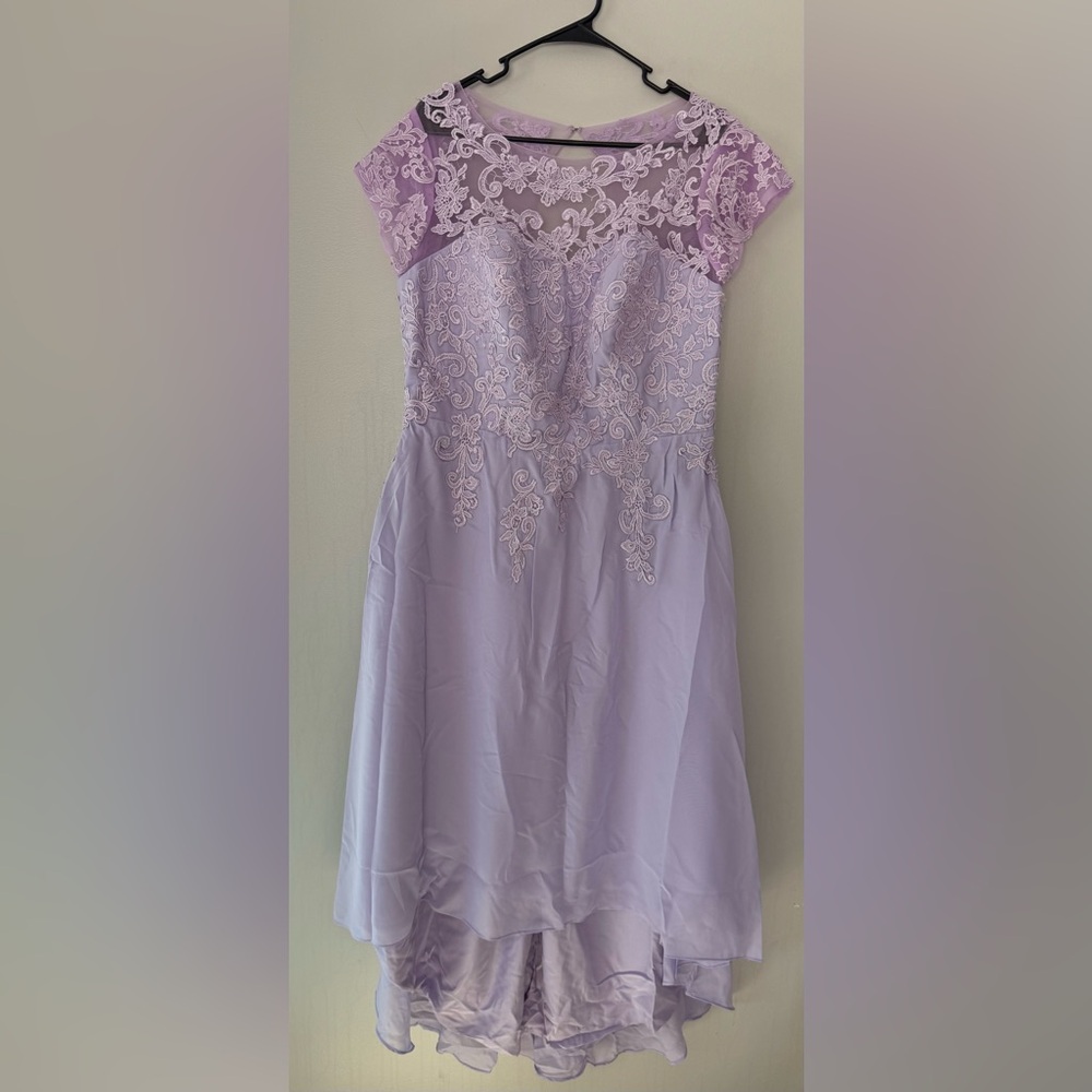Elegant Lavender Lace Dress